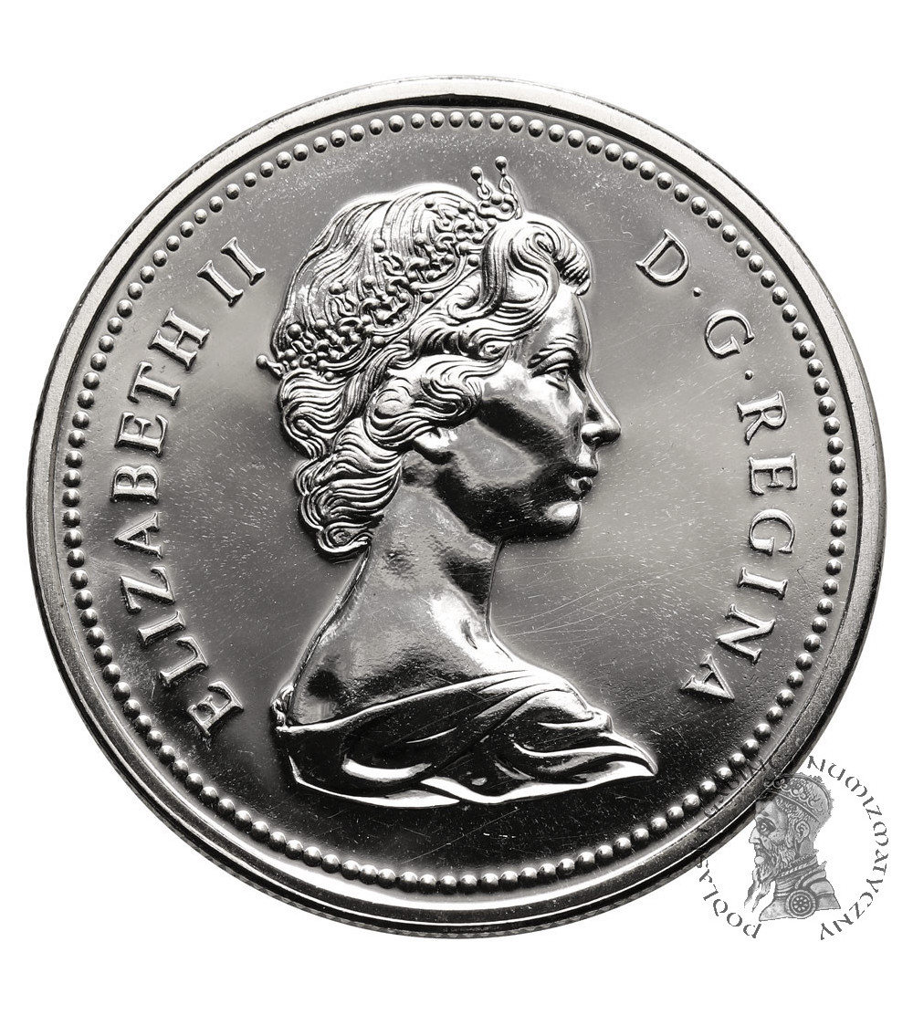 Canada, British Columbia. 1 Dollar 1976, 100th Anniversary of the Parliamentary Library in Ottawa