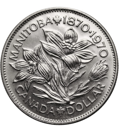 Kanada, Elżbieta II (1952-2022). 1 dolar 1970, Manitoba - 100 Rocznica Przyłączenia