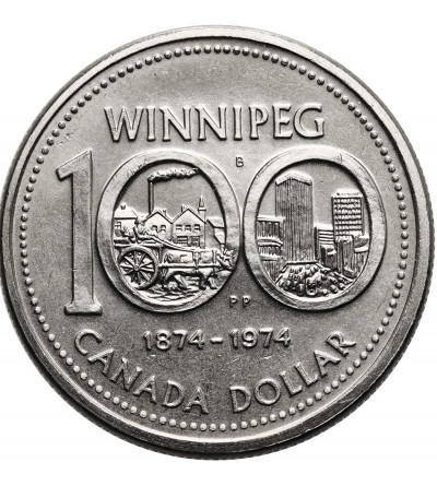 Canada, Elizabeth II (1952-2022). 1 Dollar 1974, Winnipeg - 100th Anniversary of the Annexation