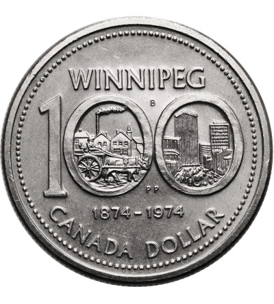 Canada, Elizabeth II (1952-2022). 1 Dollar 1974, Winnipeg - 100th Anniversary of the Annexation