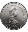 Kanada, Elżbieta II (1952-2022). 1 dolar 1984, 450 rocznica lądowania Jacquesa Cartiera na półwyspie Gaspe