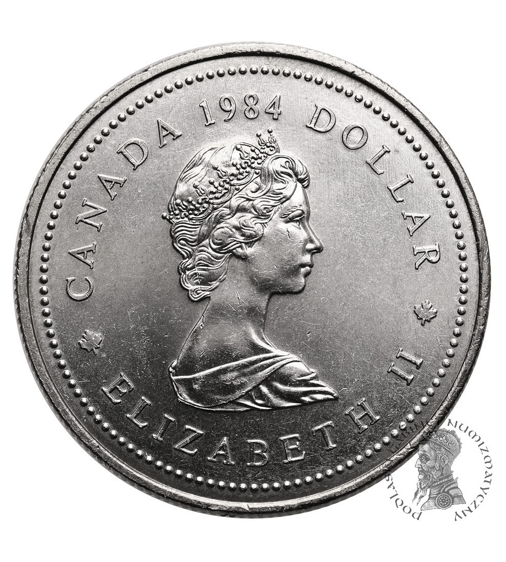 Canada, Elizabeth II (1952-2022). 1 Dollar 1984, 450th anniversary of Jacques Cartier's landing on the Gaspé Peninsula