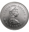 Kanada, Elżbieta II (1952-2022). 1 dolar 1984, 450 rocznica lądowania Jacquesa Cartiera na półwyspie Gaspe