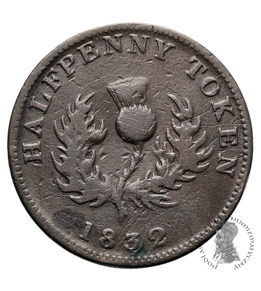 Canada, Nova Scotia. 1/2 (Half) Penny Token 1832