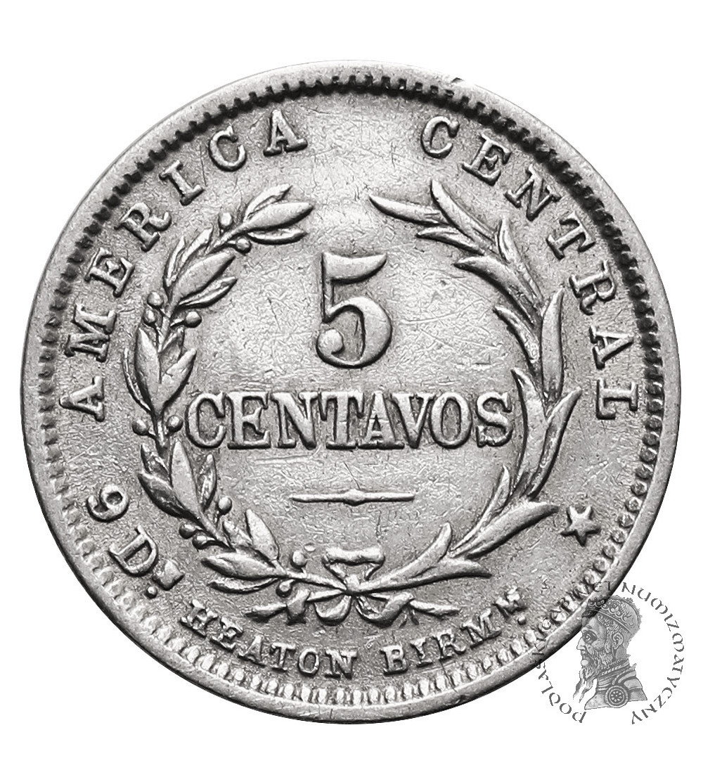 Kostaryka. 5 Centavos 1890