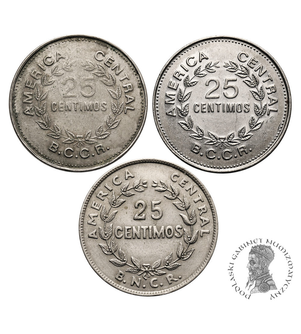Costa Rica. Set of 25 Centimos 1948, 1976, 1980
