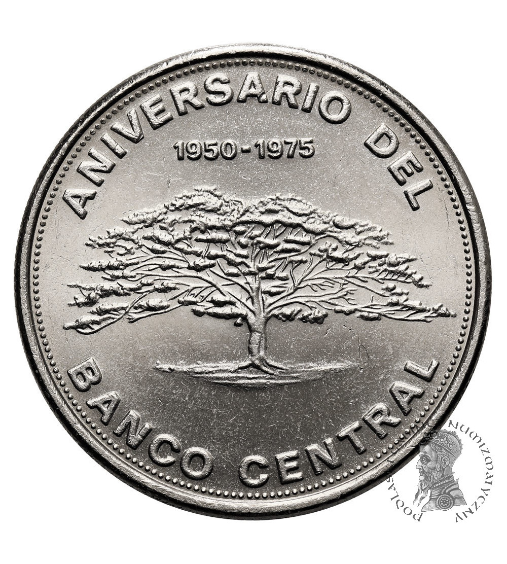Kostaryka. 10 Colones 1975, 25-lecie Banku Centralnego