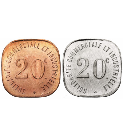 France. Tokens 20 Centimes 1918, Neuilly-sur-Seine, Solidarité commerciale et industrielle