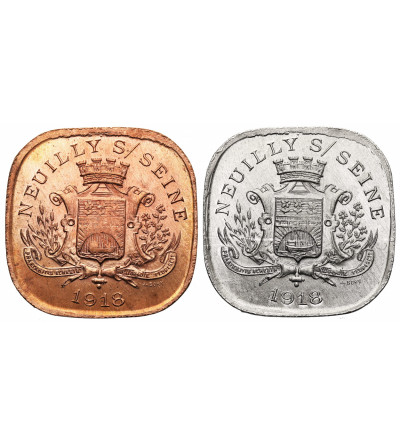 France. Tokens 20 Centimes 1918, Neuilly-sur-Seine, Solidarité commerciale et industrielle