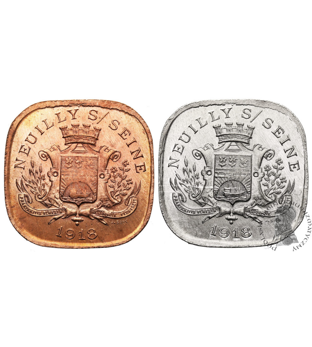 France. Tokens 20 Centimes 1918, Neuilly-sur-Seine, Solidarité commerciale et industrielle