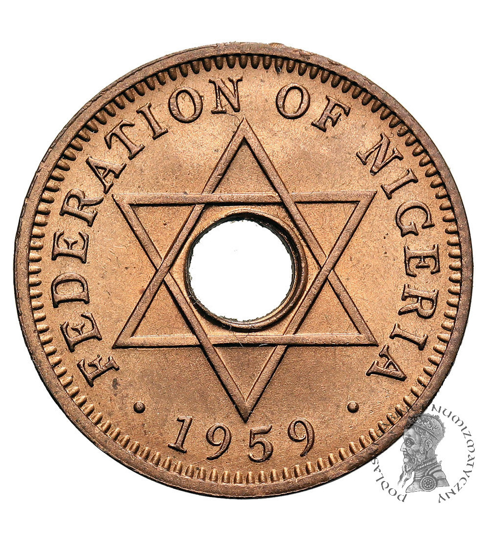 Nigeria, Elizabeth II (1952-1963). 1/2 Penny 1959