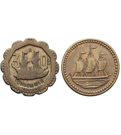 France. Amusement Tokens 20, 30 Centimes, no date (1902-1937), CONSOMMER