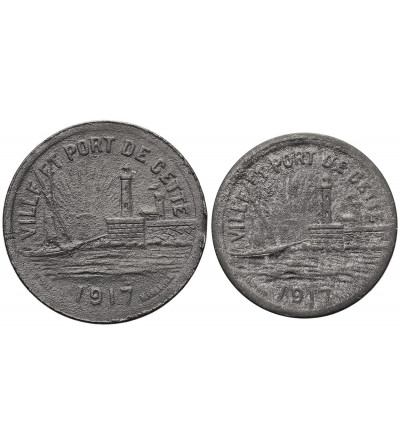 France, Commune de Cette / Sète. Tokens 5, 10 Centimes 1917, VILLE ET PORT DE CETTE / A.A & Cie