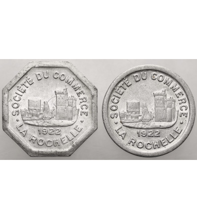 France. Tokens 10, 25 Centimes 1922, Société de Commerce / La Rochelle