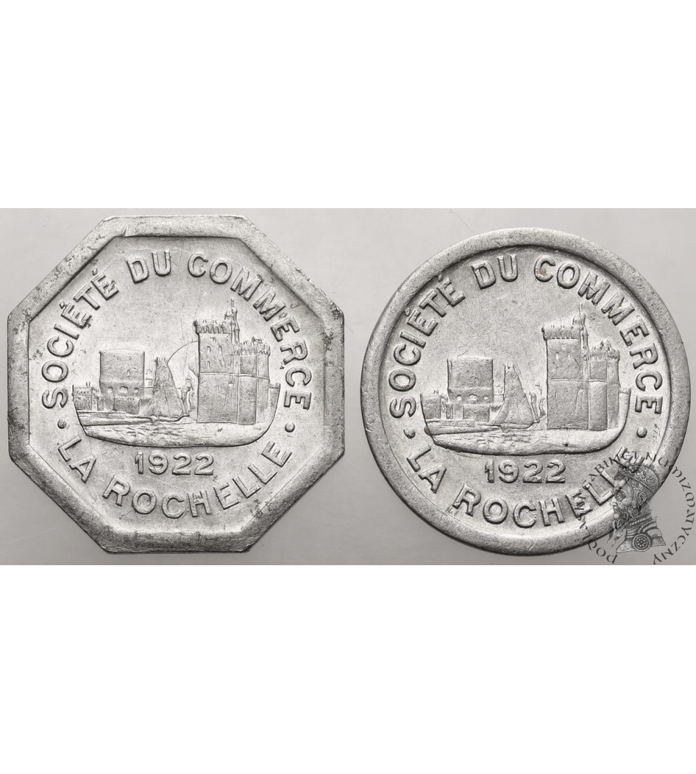 France. Tokens 10, 25 Centimes 1922, Société de Commerce / La Rochelle