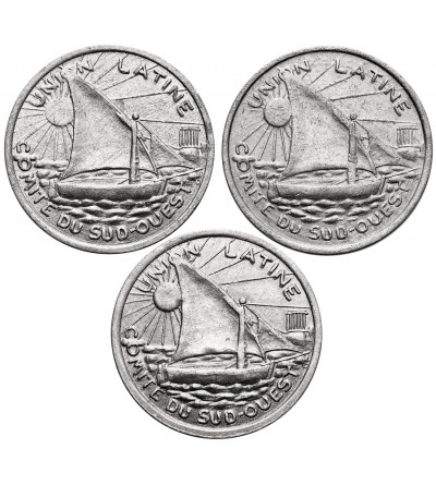 France. Emergency money, 25 Centimes 1927, 1930, 1933, Union Latine Comité du Sud Ouest - Toulouse