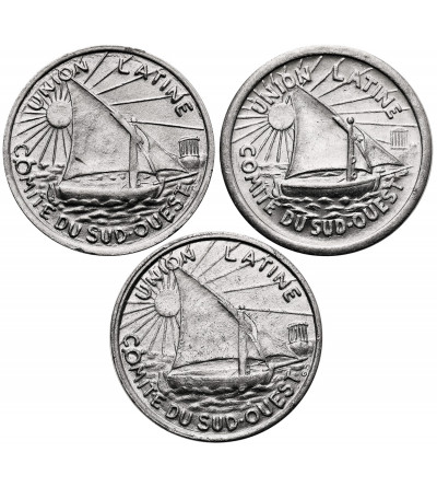 Francja. Monety zastępcze, 10 Centimes 1922 / 1927, 1930, 1933, Union Latine Comité du Sud Ouest - Toulouse