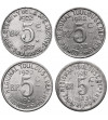 France. Emergency money, 5 Centimes 1922 / 1927, 1930, 1930, 1933, Union Latine Comité du Sud Ouest - Toulouse