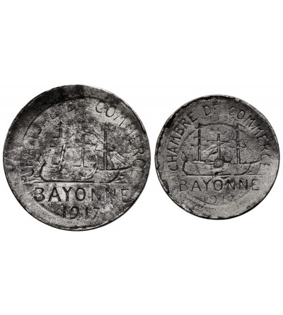 France. Emergency money, 5, 10 Centimes 1917 / 1922, Chambre de Commerce - Bayonne