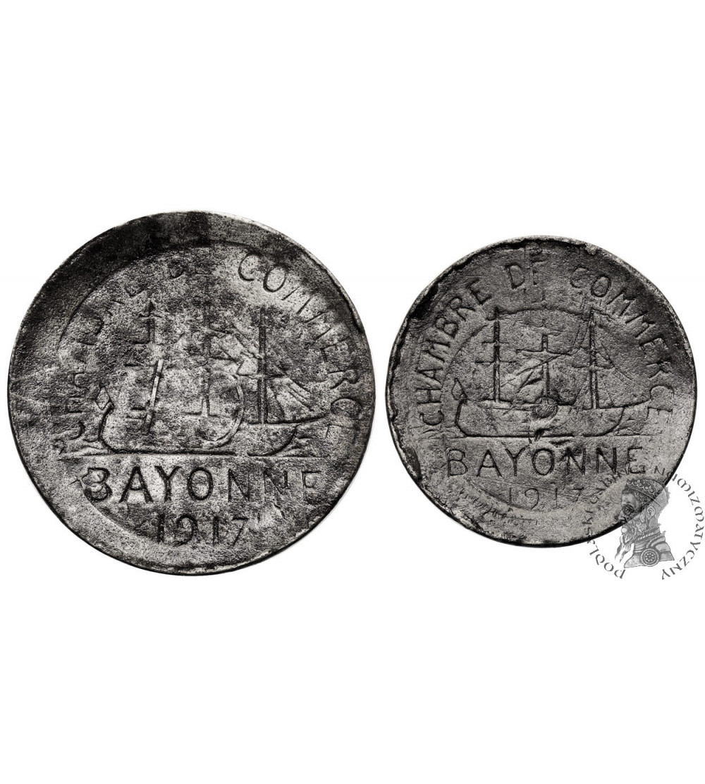 France. Emergency money, 5, 10 Centimes 1917 / 1922, Chambre de Commerce - Bayonne