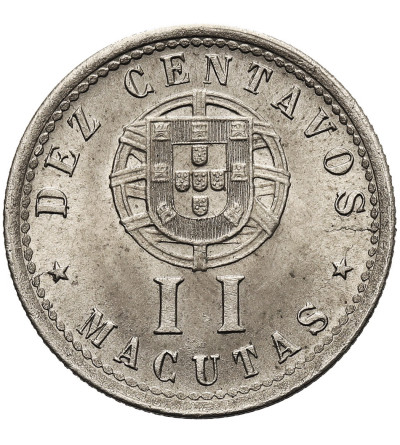 Angola. 2 Macutas (10 Centavos) 1928