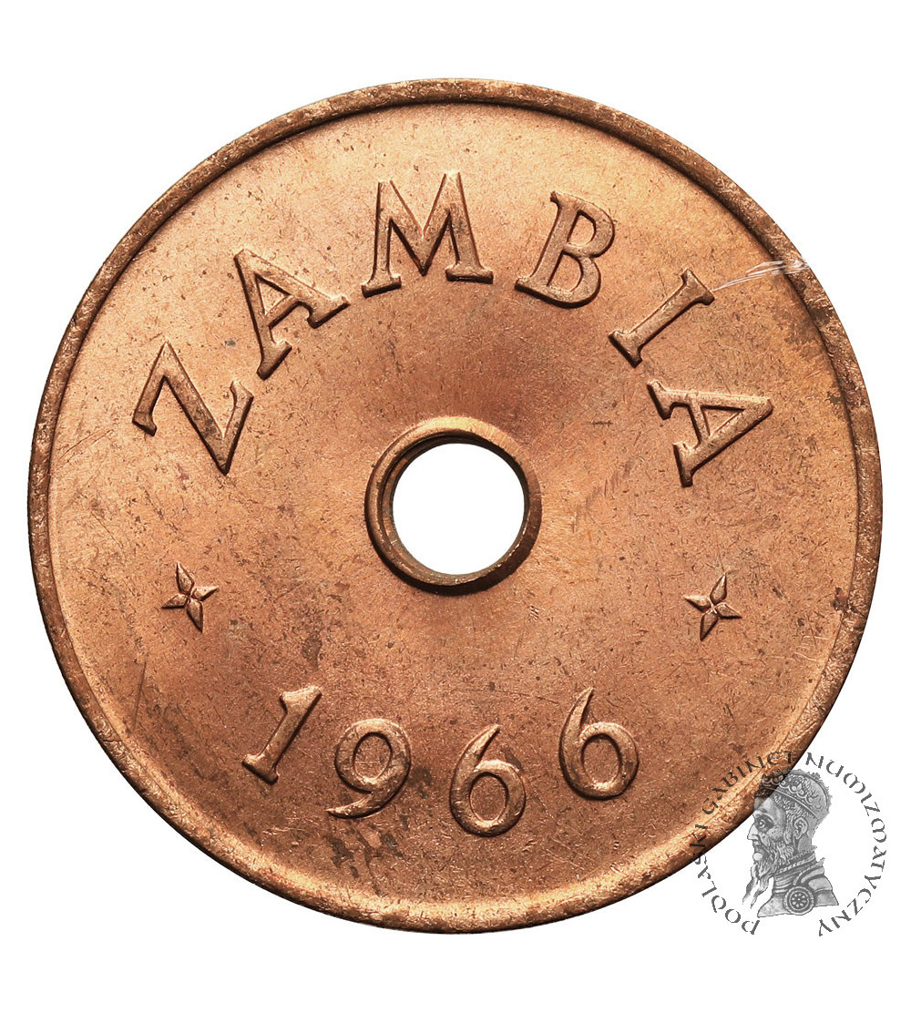 Zambia. 1 penny 1966