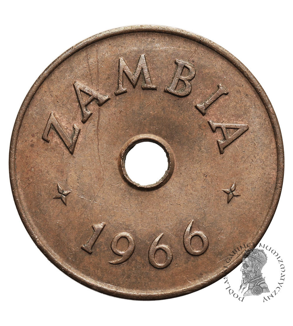 Zambia. 1 Penny 1966