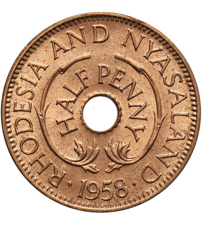 Rhodesia & Nyasaland. 1/2 Penny 1958