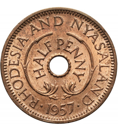 Rhodesia & Nyasaland. 1/2 Penny 1957