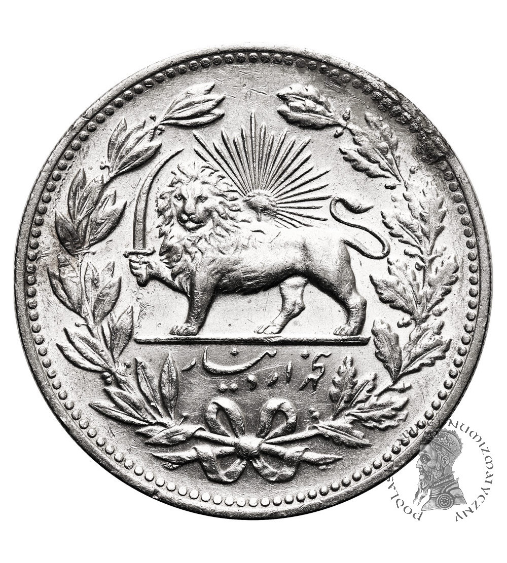 Iran, Muzaffar al-Din Shah. 5000 Dinars (5 Kran), AH 1320 / 1902 AD Iran, Muzaffar al-Din Shah. 5000 Dinars (5 Kran), AH 1320 / 1902 AD