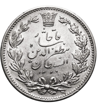 Iran, Muzaffar al-Din Shah. 5000 Dinars (5 Kran), AH 1320 / 1902 AD