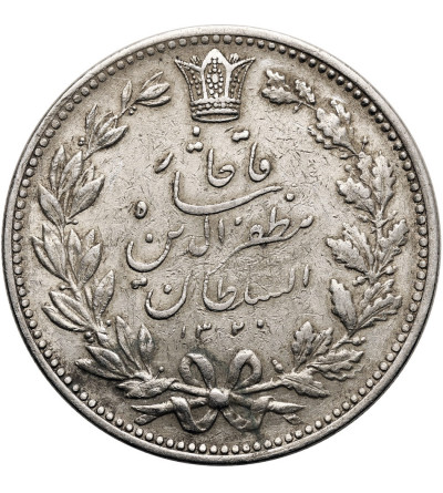 Iran, Muzaffar al-Din Shah. 5000 Dinars (5 Kran), AH 1320 / 1902 AD