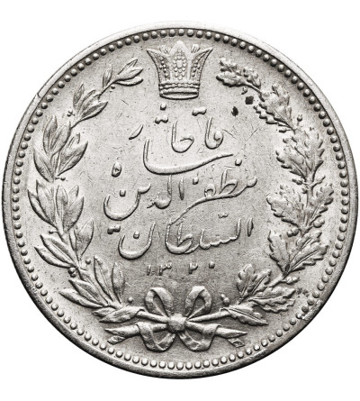 Iran, Muzaffar al-Din Shah. 5000 Dinars (5 Kran), AH 1320 / 1902 AD