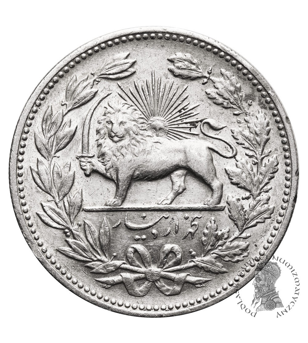 Iran, Muzaffar al-Din Shah. 5000 Dinars (5 Kran), AH 1320 / 1902 AD Iran, Muzaffar al-Din Shah. 5000 Dinars (5 Kran), AH 1320 / 1902 AD