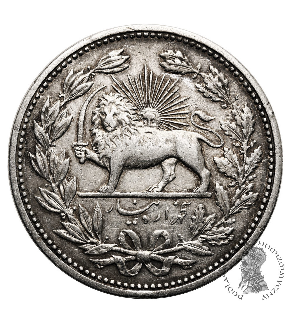 Iran, Muzaffar al-Din Shah. 5000 Dinars (5 Kran), AH 1320 / 1902 AD Iran, Muzaffar al-Din Shah. 5000 Dinars (5 Kran), AH 1320 / 1902 AD
