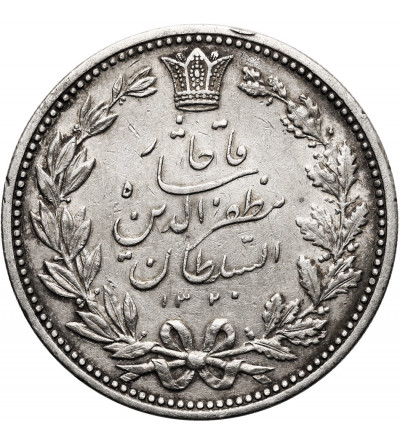 Iran, Muzaffar al-Din Shah. 5000 Dinars (5 Kran), AH 1320 / 1902 AD