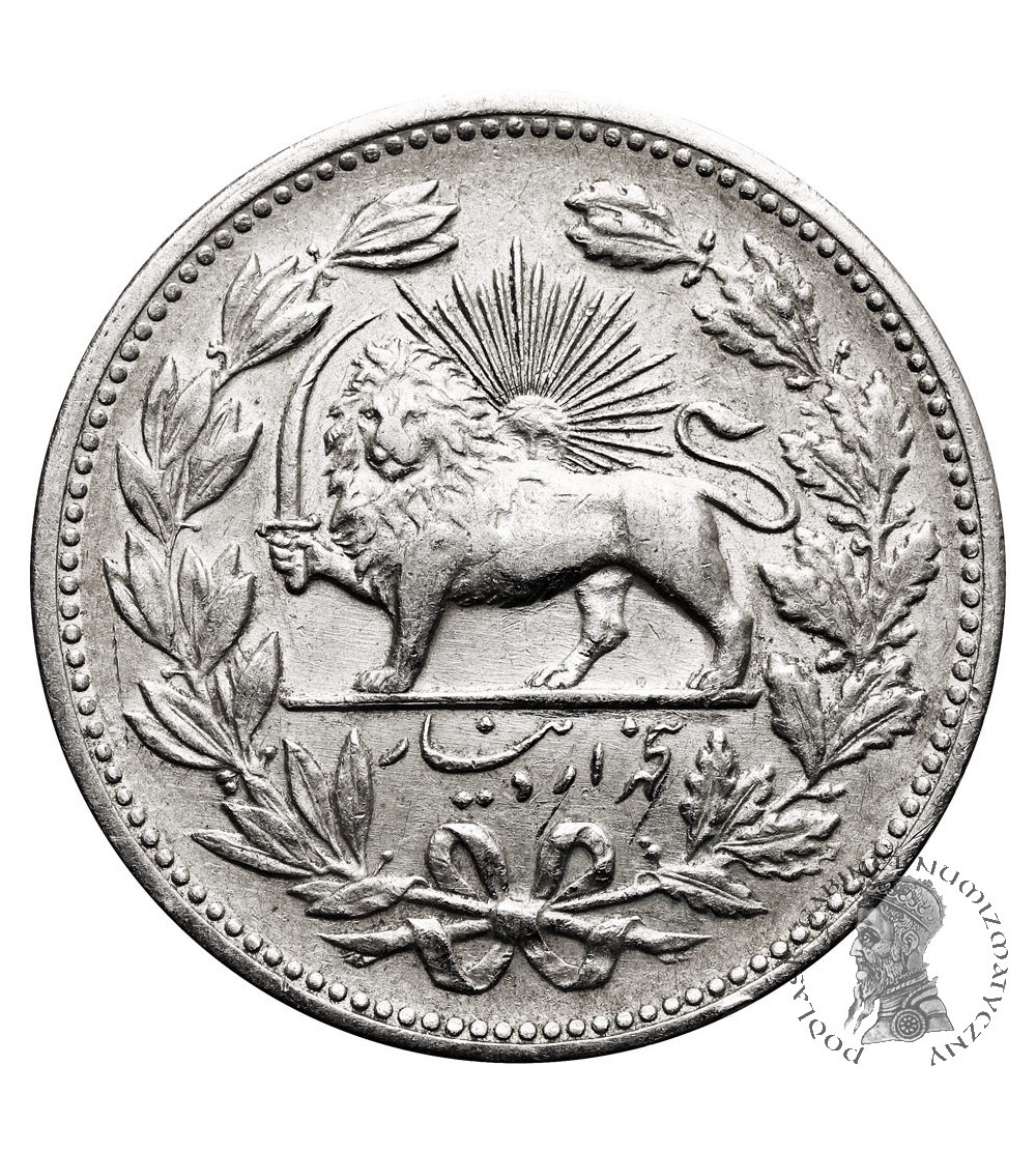 Iran, Muzaffar al-Din Shah. 5000 Dinars (5 Kran), AH 1320 / 1902 AD Iran, Muzaffar al-Din Shah. 5000 Dinars (5 Kran), AH 1320 / 1902 AD