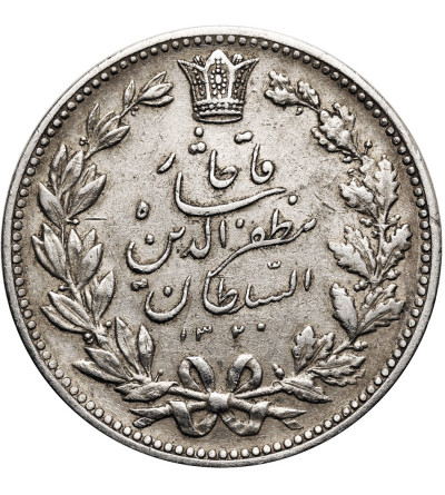 Iran, Muzaffar al-Din Shah. 5000 Dinars (5 Kran), AH 1320 / 1902 AD