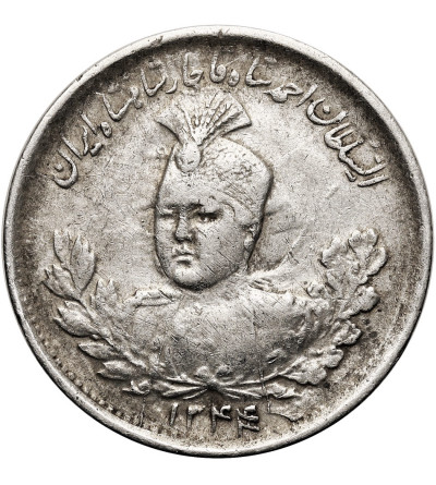 Iran. Sultan Ahmad Shah, AH 1327-1344 / 1909-1925 AD. 1000 Dinars (1 Kran/ Qiran), AH 1344(4) / 1925 AD