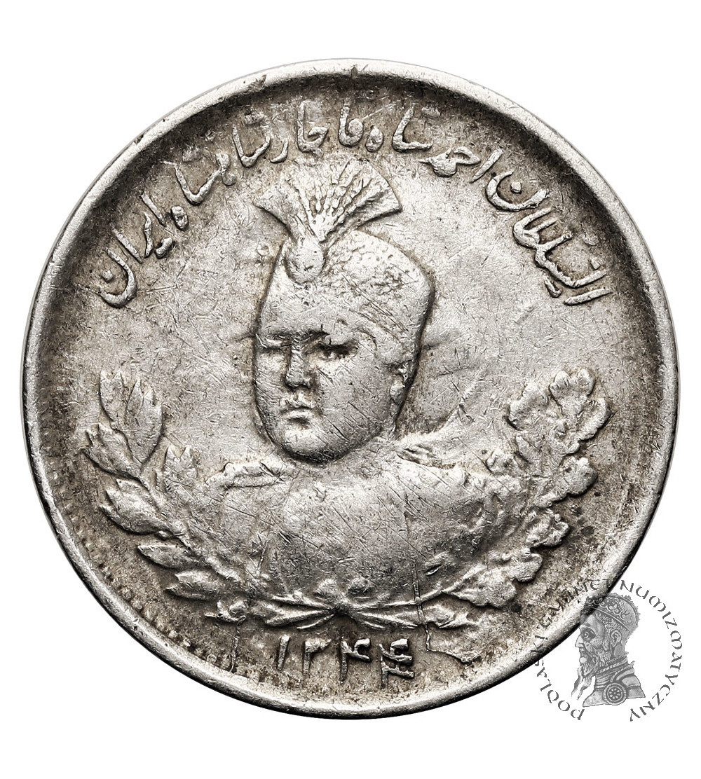 Iran. Sultan Ahmad Shah, AH 1327-1344 / 1909-1925 AD. 1000 Dinars (1 Kran/ Qiran), AH 1344(4) / 1925 AD