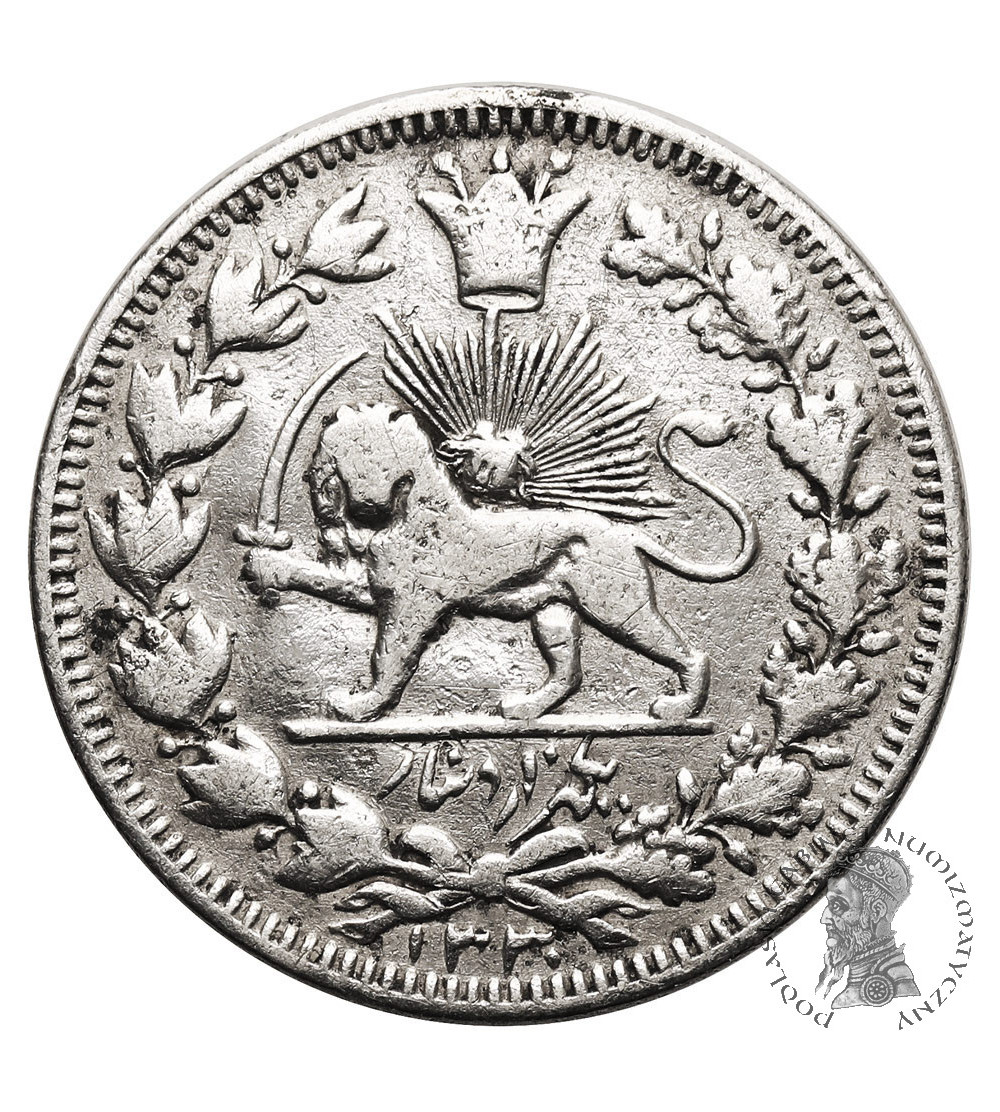 Iran. Sultan Ahmad Shah, AH 1327-1344 / 1909-1925 AD. 1000 Dinars (Kran / Qiran), AH 1330 / 1911 AD Iran. Sultan Ahmad Shah, AH 1327-1344 / 1909-1925 AD. 1000 Dinars (Kran / Qiran), AH 1330 / 1911 AD