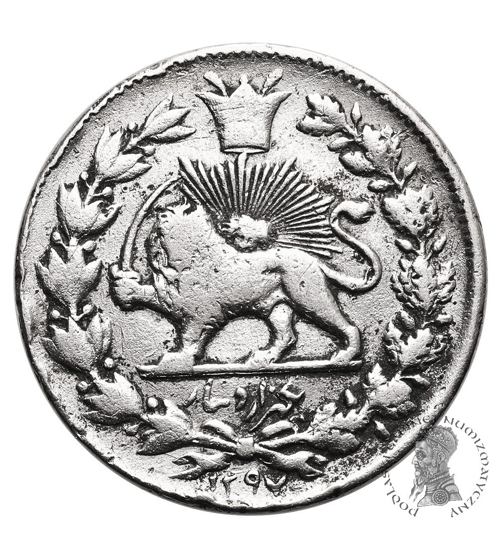 Iran, Nasir al-Din Shah, AH 1264-1313 / 1848-1896 AD AD. 1000 Dinars (Kran / Qiran), AH 1297 / 1879 AD Iran, Nasir al-Din Shah, AH 1264-1313 / 1848-1896 AD AD. 1000 Dinars (Kran / Qiran), AH 1297 / 1879 AD