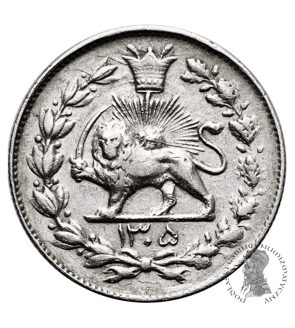 Iran, Reza Shah, AH 1344-1360 / 1925-1941. 1000 Dinarów (1 Kran / Qiran), SH 1305 / 1926 AD Iran, Reza Shah, AH 1344-1360 / 1925-1941. 1000 Dinarów (1 Kran / Qiran), SH 1305 / 1926 AD