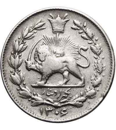 Iran, Reza Shah, AH 1344-1360 / 1925-1941. 1000 Dinars (1 Kran / Qiran), SH 1306 / 1927 AD