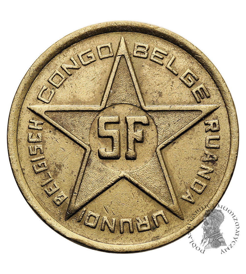 Belgian Congo (Ruanda-Urundi). 5 Francs 1952