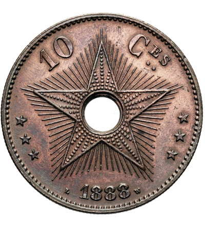 Kongo Belgijskie, Leopold II 1865-1908. 10 Centimes 1888 LW