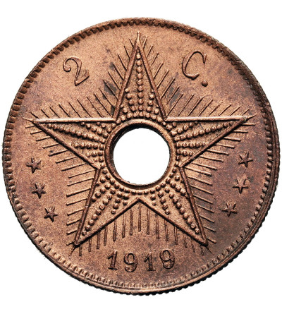 Kongo Belgijskie, Albert I (1909-1934). 2 Centimes 1919