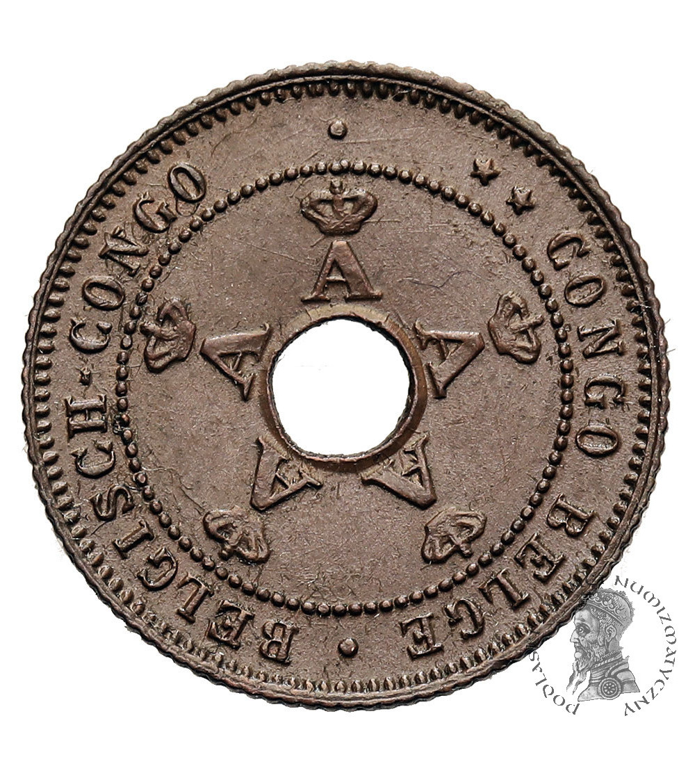 Belgian Congo, Albert I (1909-1934). 1 Centime 1910 Belgian Congo, Albert I (1909-1934). 1 Centime 1910