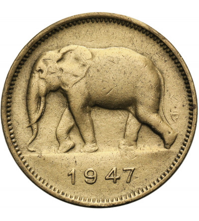 Belgian Congo, Leopold III (1934-1951). 2 Francs 1943