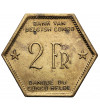 Belgian Congo, Leopold III (1934-1951). 2 Francs 1943